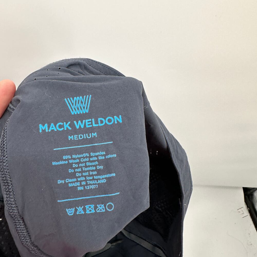 MACK WELDON Blue Stretch Hybrid Vented Drawstring Shorts // M - Picture 7 of 9